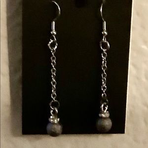 Gray Ball Earrings